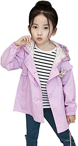 子供服 トレンチコート 女の子 ウインドブレーカー キッズ アウター ガールズ 通学 春 フード付き 爆安プライス コート