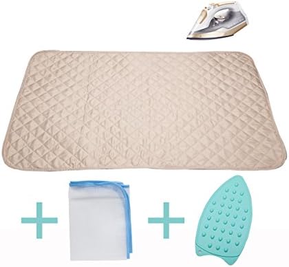 LeQeZe Ironing Mat,Washer Dryer Heat Resistant Pad,Iron Board Alternative Cover,Gift Silicone Iron Rest Pad,Protective Ironing Scorch Mesh Cloth