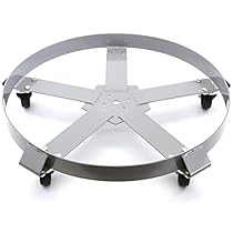 Extra Heavy Duty 55 Gallon Drum Dolly Swivel Casters Steel Frame Non Tip 1250 lbs 5 Wheel