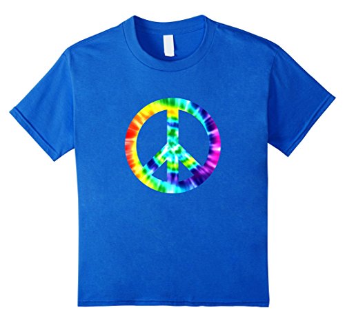 Tie Dye Peace Sign T Shirt 60s 70s Hippy Costume