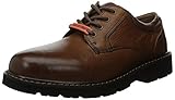 Dockers Men's Shelter Plain Toe Oxford,Dark Tan Full Grain Leather,9 M US