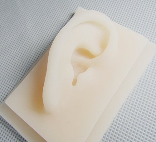 2Pcs Silicone Simulation Model Human Ears Acupuncture Practice Model of The Ear