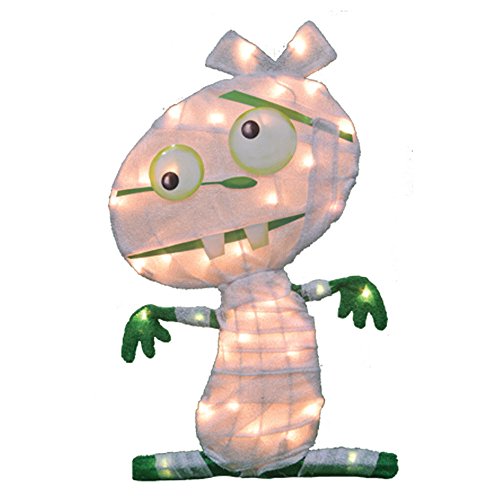 ProductWorks 24-Inch Pre-Lit 2D Victoria Hutto Mummy Yard Decoration, 35 Lights