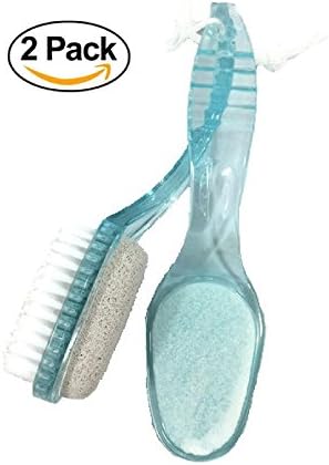 Foot File Callus Remover 2 Piece Pedi Spa Gift Set File, Pumice Stone, and Brush for Men and Women to Remove Dead Skin and Promote Smooth Silky Soft Feet