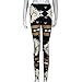 Elaco Leggings, Women Elk Deer Skinny Printed Stretchy Pants Leggings (M, Black)
