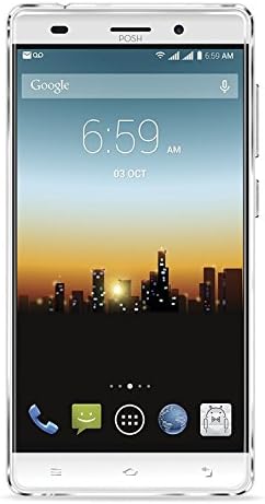 POSH Mobile Ultra Max LTE L550 Unlocked Smartphone Dual SIM Android Cell Phone Front and Rear Camera 16GB Internal Storage 5.5” HD Display 1.2Ghz Quad Core Processor (White)