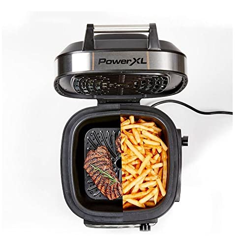 PowerXL Grill Air Fryer Combo 6 QT 12in1 Indoor Slow Cooker, Roast