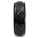 King Will TYRE Men's 8mm Black Domed Tungsten Carbide Ring Matte Finish Groove Design Wedding Bands 12