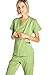 Medical Uniform Women's Scrubs Set Stretch Contrast pocket APPLE GREEN M