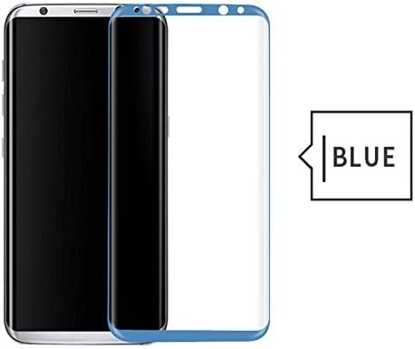 Dahaoguo Galaxy S8 plus Screen Protection Tempered Film 9H Hardness For Samsung Galaxy S8Plus glass screen protector, 3D Curved Edge Touch, Ultra Clear, Anti-Foam (Blue)