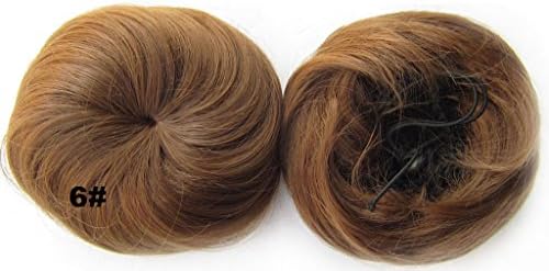 Beauty Wig World 30gr UP DO Hair Ring Hairstyle Synthetic Donut Bun Top Knot Scrunchie Hair Piece Ponytail Color#6