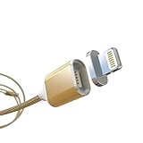 SUKAR Magnetic Charger Cable Adapter for Iphone 6s, Iphone 6s Plus, Iphone 6, Iphone 6 Plus, Iphone 5, Iphone 5c, Iphone 5s, Ipad Pro, Ipad mini, Ipad Air 1M 3.3 Feet (Gold)