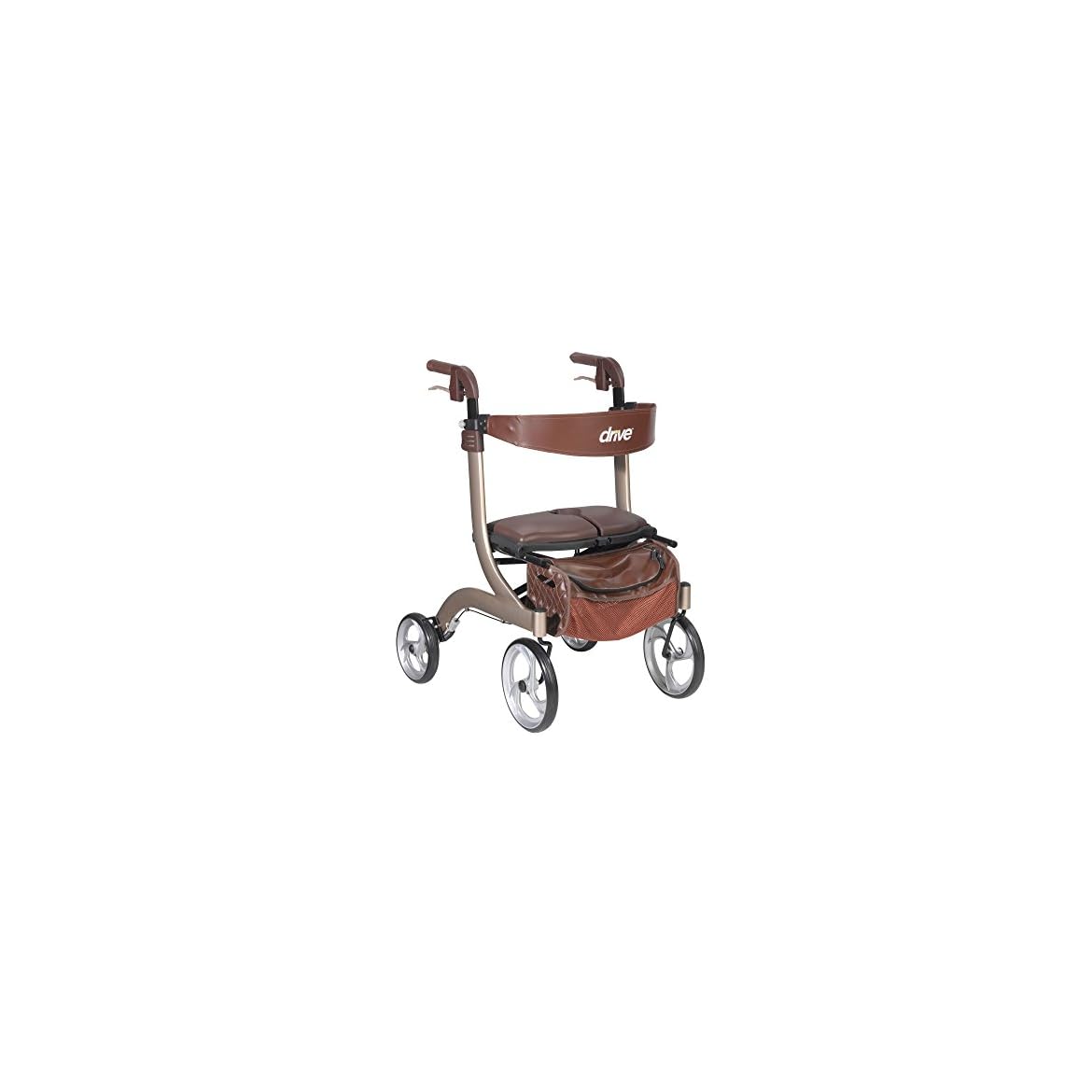 Drive Medical RTL10266CHHS Nitro DLX Foldable Rollator Walker with