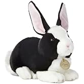 Aurora World Miyoni Dutch Rabbit Black and White 10" Plush