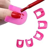 Qingsun 26PCS Nail Polish Edge Anti-Flooding Plastic Template Clip Manicure Protector Tools