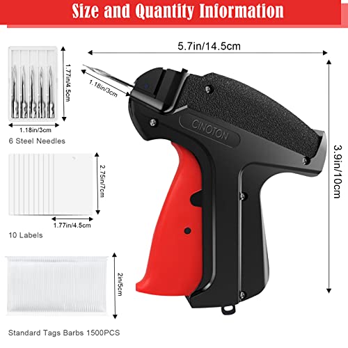 CINOTON Clothes Tagging Gun, Tag Gun Set for Clothing with 1500 pcs 2