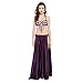 Dance Fairy Satin High Split Midi Skirt(no Belt),Purple