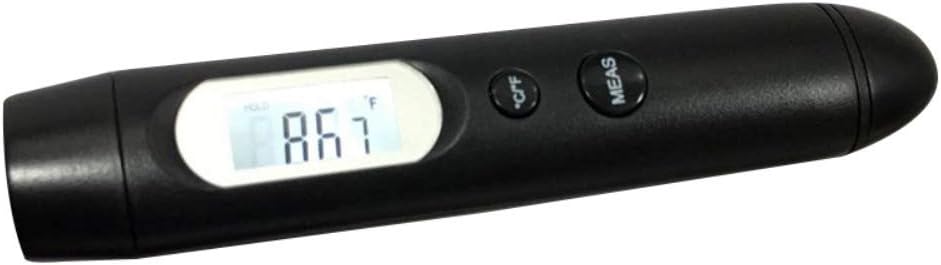 Digital Thermometer Thermometer,Black Mini Battery Operated Temperature for Baby Feeding Bottle, Pen Shape Industrial Grade Infrared Sensor Temperature with LCD Display Yotaini