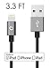 [Apple MFi Certified] Volts© 3ft Black Nylon Braided Lightning to USB Cable Charger w/ Aluminum Case on 8 pin Connector. Tangle Free Premium Accessories Made for iPhone, iPad, iPod. (3.3ft / 1 meter Space Gray)