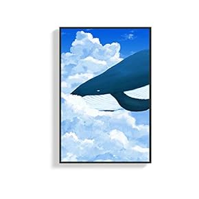 Framed Canvas Wall Art for Living Room, Bedroom Dolphins Canvas Prints for Home Decoration Ready to Hanging - 16x24 inches