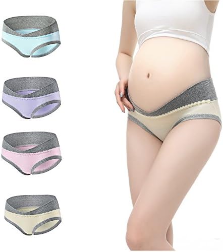Uniwit 4 PCS Cotton Maternity Pregnant Mother Panties Lingerie Briefs Underpants