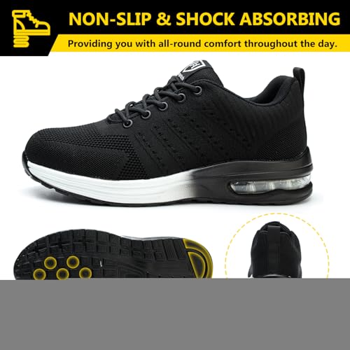 Baofular Safety Shoes Men Women Lightweight Work Shoes Comfortable Safety Shoes Non-Slip Breathable