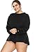 SOCIALA Swim Shirt Women Plus Size Long Sleeve Rashguard Rash Guard Top 3X Black