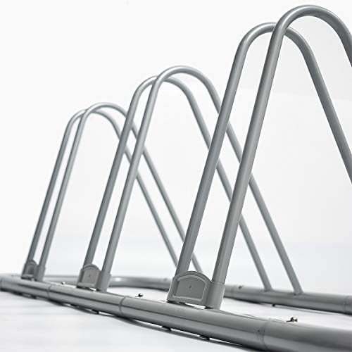Morimoe Bike Rack Garage Floor,Bicycle Parking,Display,Easy Setup,Silver (5 Holders) Pricepulse
