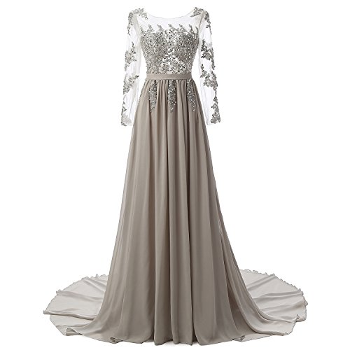 A ling long evening dress 2016 women long sleeves forma…