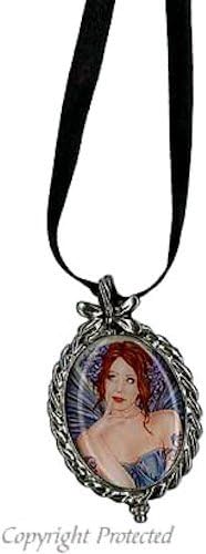 Marjolein Gulinski Fairy Thinking Of You Pewter Cameo Necklace Faery Wings