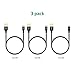 UGREEN 3 Pack Reversible Micro USB Cable 3 Feet Nylon Braided Double Sided USB Charging Cord Data Sync for Android Devices, Samsung Galaxy S7, S6, S6 Edge, S5, LG G3, G4, Nexus, Black