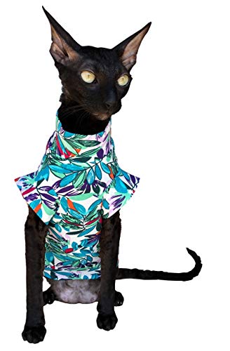 Kotomoda Cat's T-shirt LEAVES (XL)