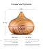 PuraSense Ultrasonic Aromatherapy Essential Oil Diffuser, 550ml Cool Mist Humidifier with Color LED Lights Changing and Waterless Auto Shut-off for Office Home Bedroom Living Room Study Yoga Spa