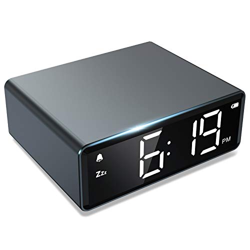 NOKLEAD Digital Alarm Clock 4 Brightness LED Display,Snooze 12/24H