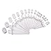 BodyJ4You 36PC Gauges Kit Ear Stretching 14G-00G Clear Acrylic Tapers Plugs Matching O-Ring Set