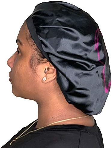 Simply Pavi Satin Bonnet (Black)