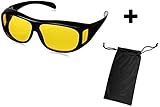 HD Night Vision Wraparounds Wrap Around Glasses with Micro Fiber Bag