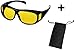 HD Night Vision Wraparounds Wrap Around Glasses with Micro Fiber Bag