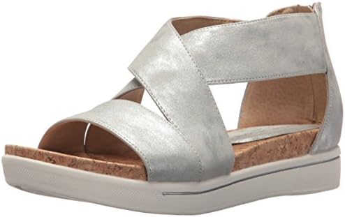 Adrienne Vittadini Footwear Women's Claud Sandal, Silver, 8 M US