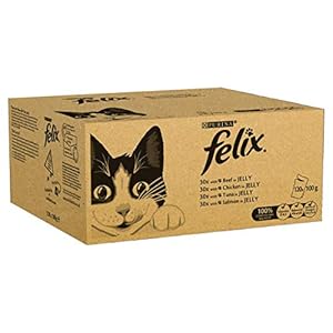 Felix-Mixed-Selection-in-Jelly-Cat-Food-120-Pouches-120-x-100-g Felix Adult Wet Cat Food Mixed Selection in Jelly Beef, Chicken, Tuna, Salmon 120 x 100g Pouches