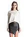 Choies Women's Black Cut Out Mid Waist Asymmetric Hem PU Mini Skirt