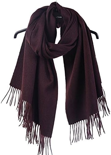 Amazon Comfycrown マフラー ショール ウール100 0 70cm大判サイズ 300g 全22色 レディース 暖かい おしゃれ ストール 誕生日 バレンタイン 彼女 プレゼント ダークパープル マフラー 通販