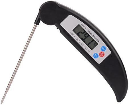 Anyget Digital Meat Thermometer, Accurate Instant Read Food Thermometer with Collapsible Stainless Probe Auto Off Perfect for Cooking Grilling BBQ Frying Barbecue Liquid