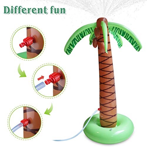 image for Idefair Water Sprinkler Toy Inflatable Palm Tree, Outdoor Water Play S