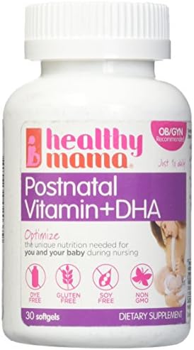 Be Well Rounded! Perfect Postnatal Multi-Vitamin +DHA Softgels. Once Daily to Optimize Nutrition While Breastfeeding. 1 Month