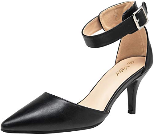 ankle strap pumps low heel