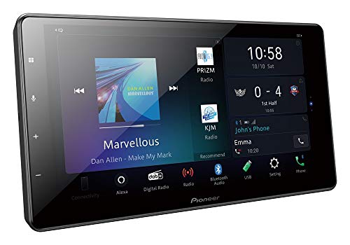 Pioneer SPH-EVO93DAB Mediacenter – 9-Zoll Touchscreen, Wi-Fi, Alexa Sprachsteuerung, Apple CarPlay, Android Auto, DAB/DAB+ Digitalradio, Bluetooth, 13-Band-Equalizer