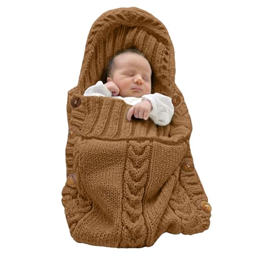 XMWEALTHY Knit Baby Swaddle Blanket Wrap
