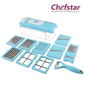 Chefstar Multi Fruit and Vegetable Cutter Kitchen Dicer Blue