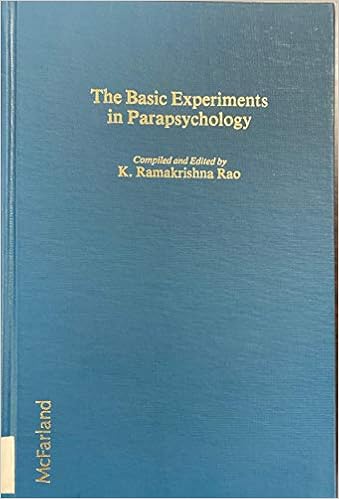 The Basic Experiments In Parapsychology Rao K Ramakrishna Amazon Com Books